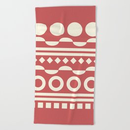 Patterned shape line collection 13 Beach Towel