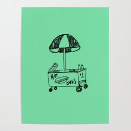 hot dog stand Poster