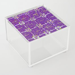 Purple Multimedia Folk Pattern Acrylic Box