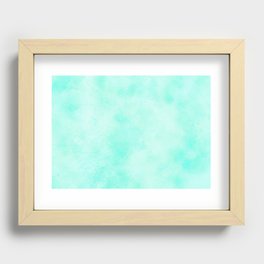 Turquoise blue green Recessed Framed Print