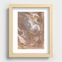 Gold Pour Recessed Framed Print