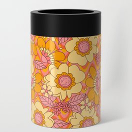80s Floral Pattern Can Cooler