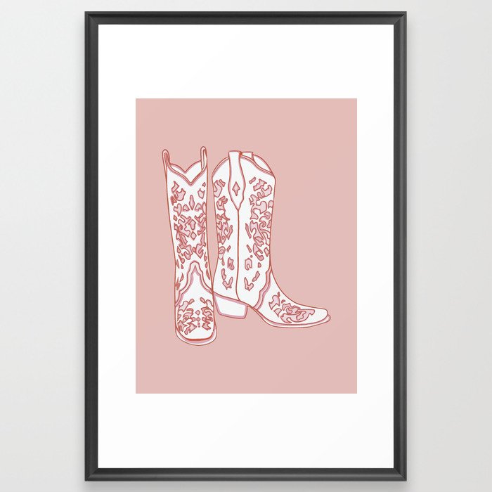 Funky Cowgirl Boots | Wall Art Framed Art Print