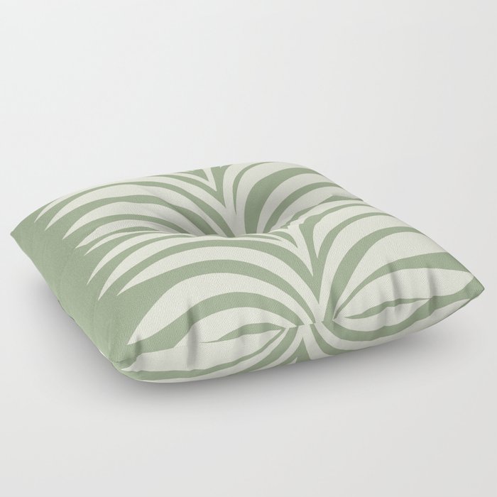 Abstract Foliage 5. Sage Green Floor Pillow