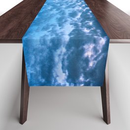 Blue and Pink Clouds Cloudscape Skyscape  Table Runner
