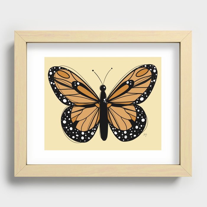 monarch butterfly Recessed Framed Print