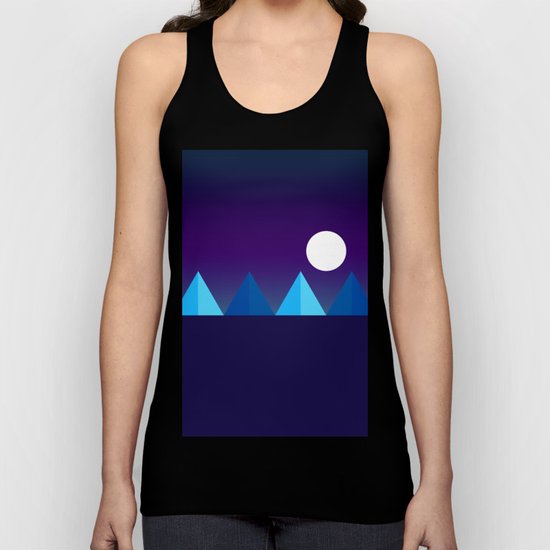 Pyramids in Moonlight Unisex Tank Top