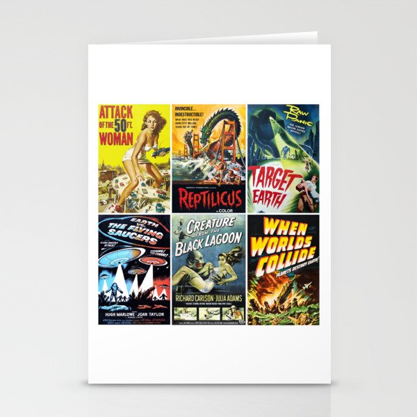 50s Sci-Fi Movie Poster Collection #1 Stationery Cards