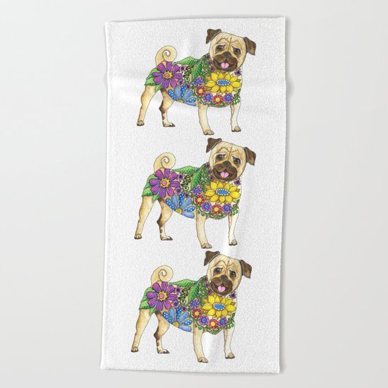 The Pugster Beach Towel