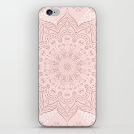 Elegant Blush Pink Boho Mandala iPhone Skin