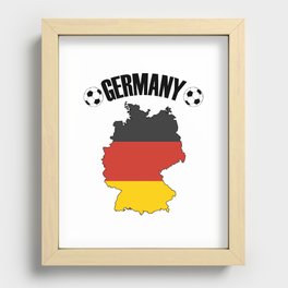 Germany Flag Soccer - German Map Football Recessed Framed Print