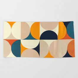 mid century abstract shapes fall winter 1 Beach Towel