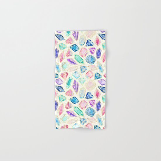 Watercolor Gems Intense Hand & Bath Towel