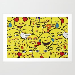 Emojis Galore Art Print