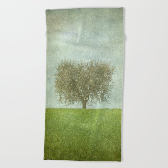 The Lone Olive Tree Beach Towel