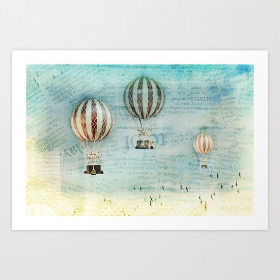 drifting _ hot air balloons Art Print