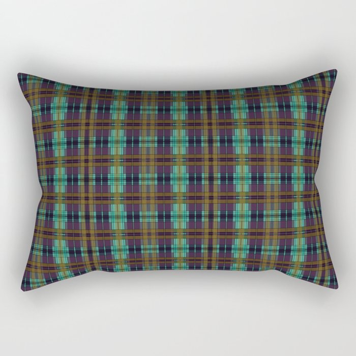 Colorful Plaid Rectangular Pillow