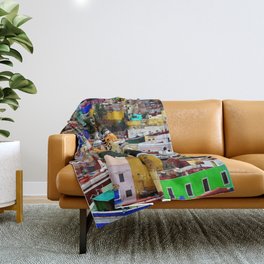 Mexico Photography - Huge Colorful City Throw Blanket