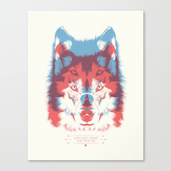 WOLF 3D Canvas Print
