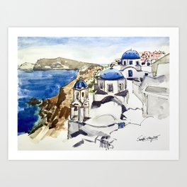 Santorini Island Greece Art Print