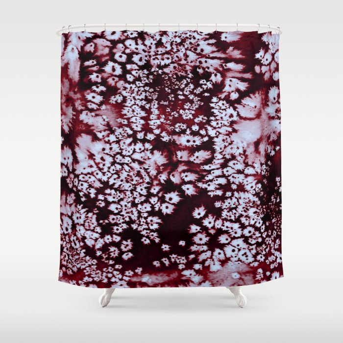 Red Space Shower Curtain