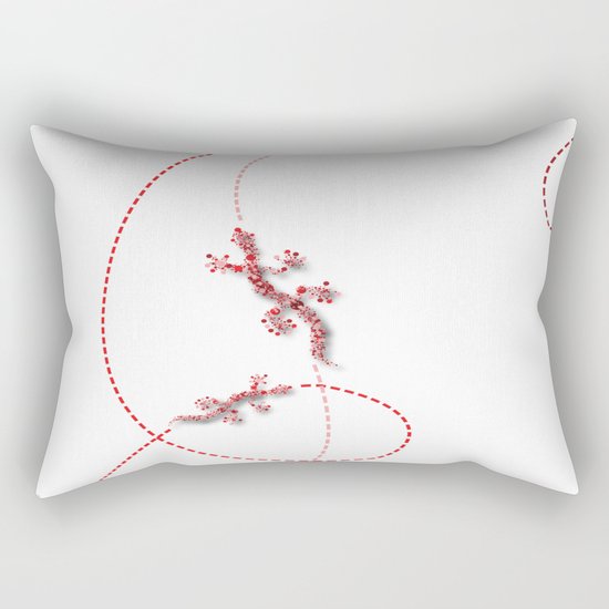 Running Lizard Rectangular Pillow
