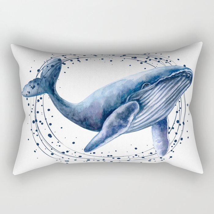 Great whale looking for empathy Rectangular Pillow
