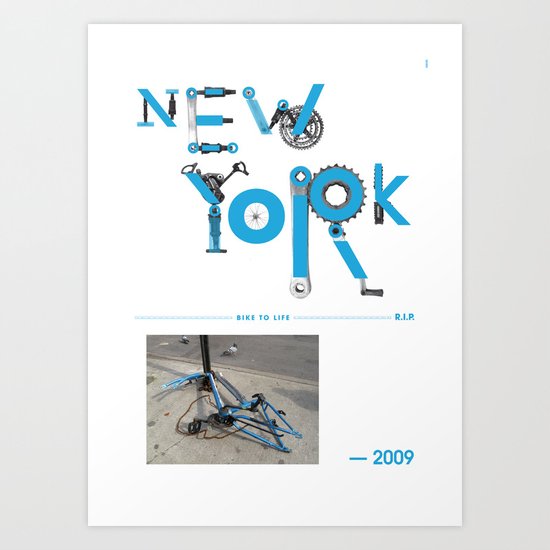 Bike to Life - New York Art Print