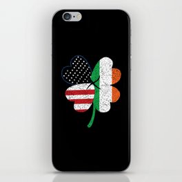 Shamrock American Flag Irish Saint Patrick's Day iPhone Skin