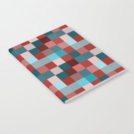 Geometric pattern with colorful squares Notebook