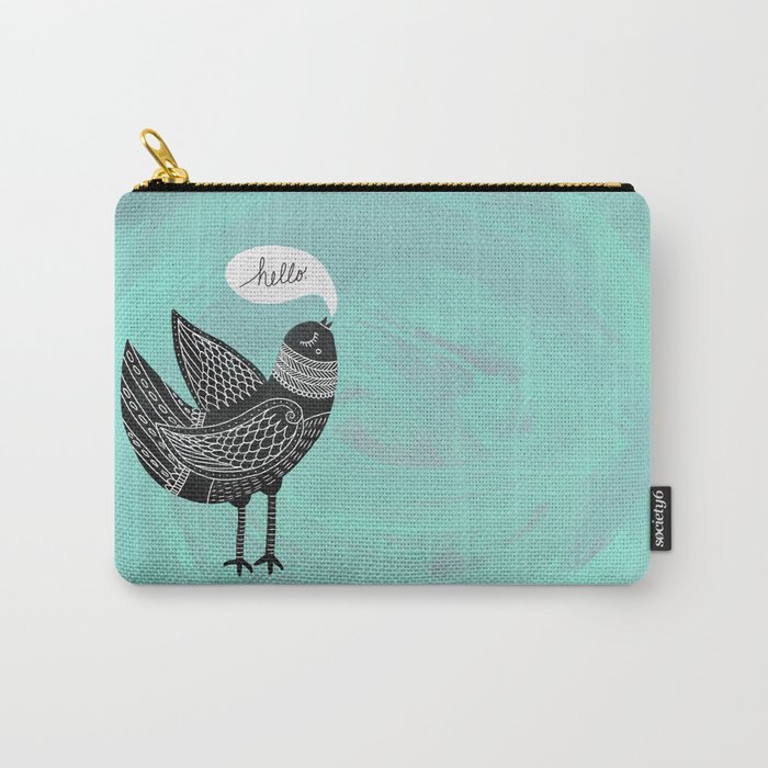 Hello Bird Carry-All Pouch