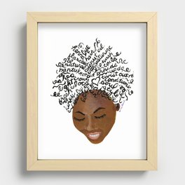 My Afro Speaks Recessed Framed Print