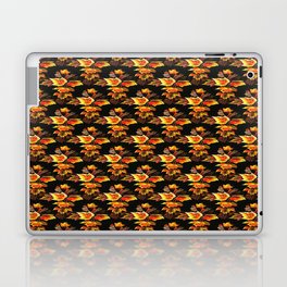 Christian Cross of Autumnal Leaves Repeat Pattern Laptop Skin