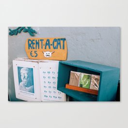 Rent-a-Cat | Santorini, Greece Canvas Print