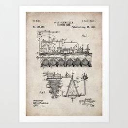 Brewing Beer Patent - Beer Art - Antique Art Print