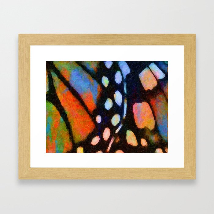 Butterfly - Oil on Canvas Framed Art Print