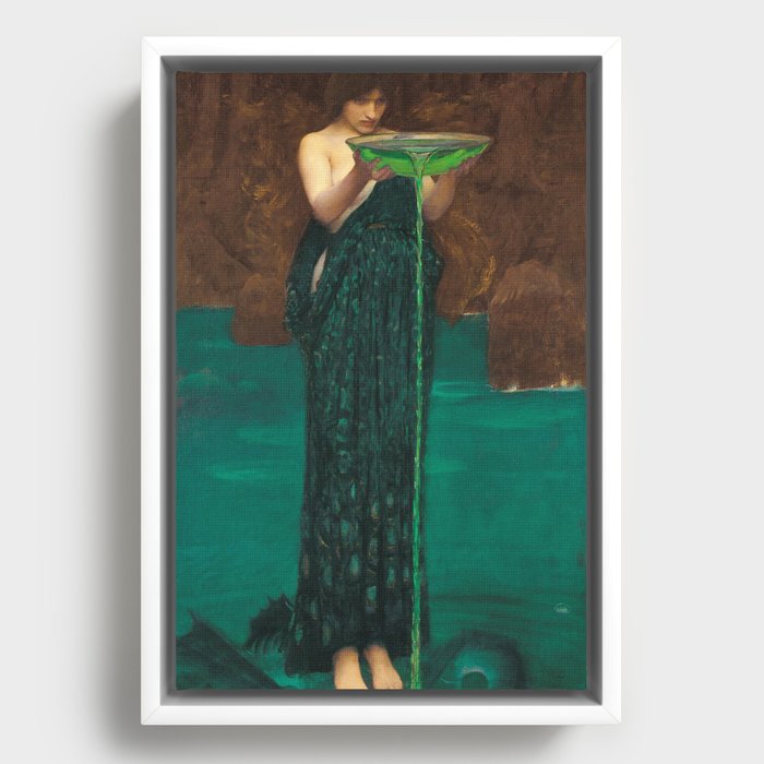 John William Waterhouse - Circe Invidiosa Framed Canvas