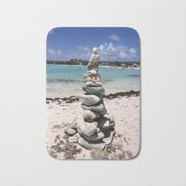 Wishing stones Bath Mat | Photo, Nature, Aruba, Caribbean, Stones, Naturalart 