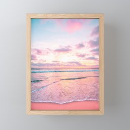 Pastel Sunset - California Beach Life Framed Mini Art Print