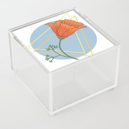 Geometric Poppy Acrylic Box