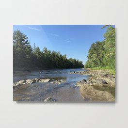 East Branch of the Penobscot Metal Print | Other, Maine, Blue, Nature, Digital, Rocks, Penobscot, Trees, Film, Green 