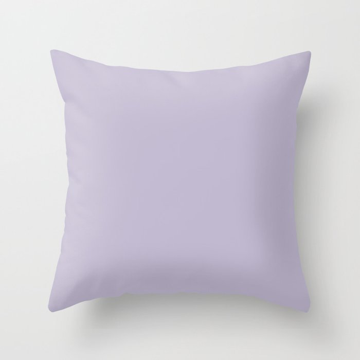 PPG Glidden Trending Colors of 2019 Wild Lilac Pastel Purple PPG1175-4 Solid Color Throw Pillow