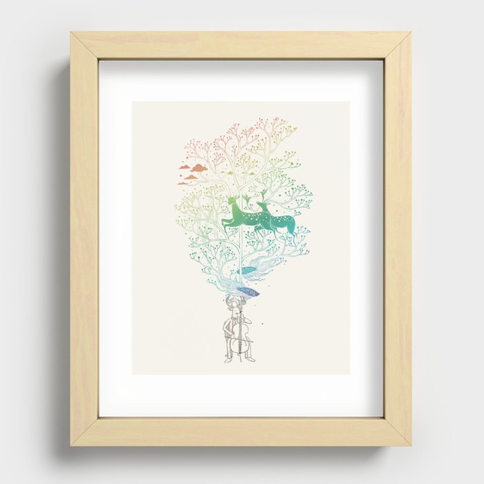 The Cellist Recessed Framed Print