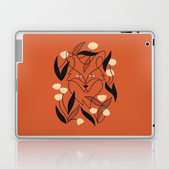 Floral Fox Laptop & iPad Skin
