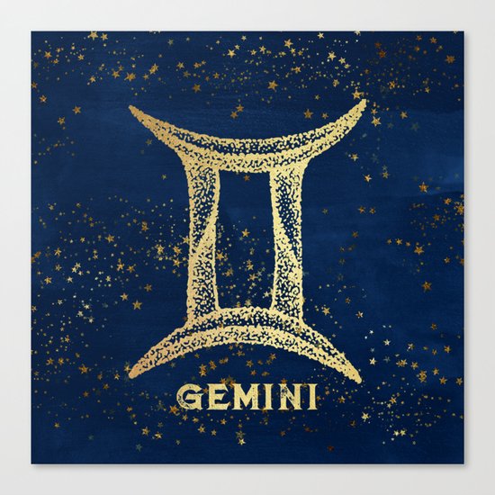 Gemini Zodiac Sign Canvas Print