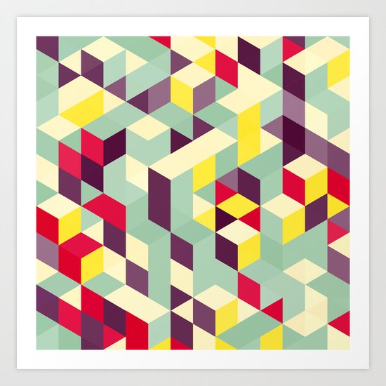 Lines stairs Art Print