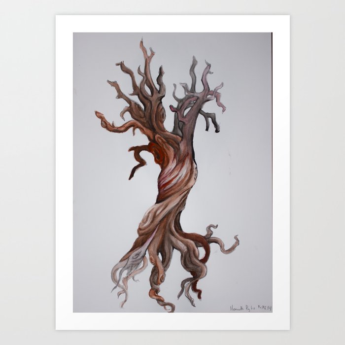 Watercolor tree Art Print