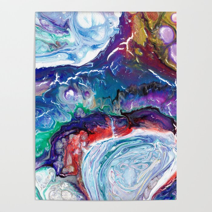 Space Fluid Abstract Poster