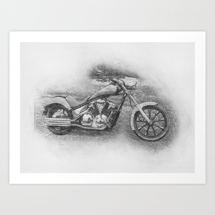 Motorycycle Print  Art Print