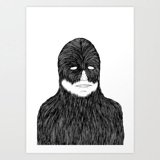 Shaved Chewbacca Art Print